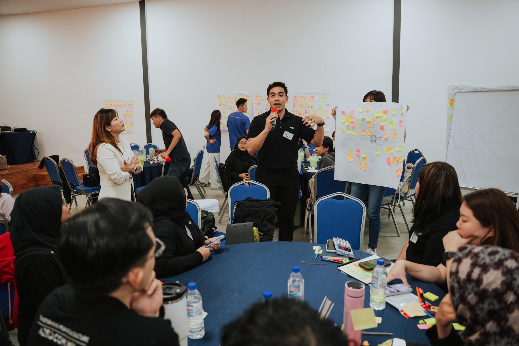 AZEO facilitators running a practical training session